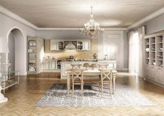 cucina shabby Florence di Berloni bianco e color cipria cucina shabby Florence di Berloni bianco e color cipria