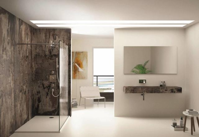 lastre per il bagno Dekton® by Cosentino in versione Trilium ha sfumature metallizzate effetto ruggine lastre per il bagno Dekton® by Cosentino in versione Trilium ha sfumature metallizzate effetto ruggine