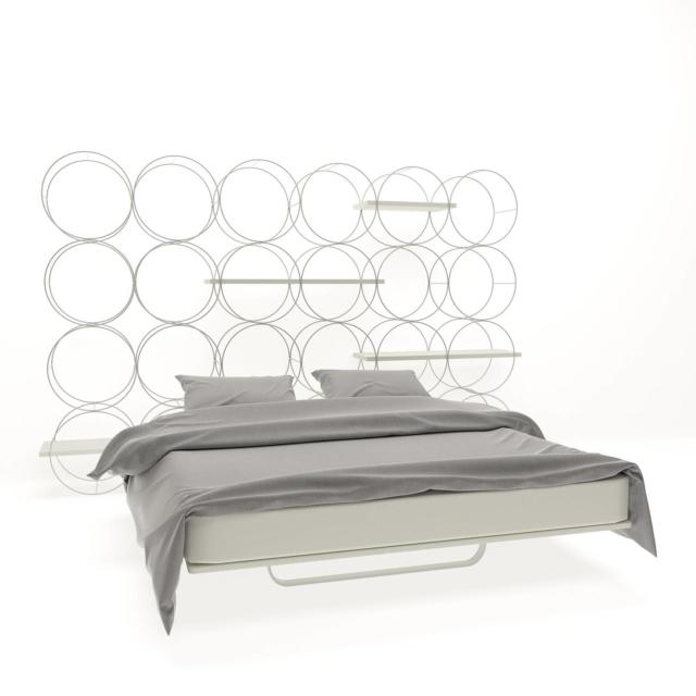 Cerchi Due di Barel, design Simone Micheli, è il nuovo letto reso unico dalla imponente e scenografica testata in tondino di ferro lavorato a mano nella finitura laccato bianco con inserti in legno laccato bianco. Misura L 280 x P 230 x H 180 cm. www.barel.it Cerchi Due di Barel, design Simone Micheli, è il nuovo letto reso unico dalla imponente e scenografica testata in tondino di ferro lavorato a mano nella finitura laccato bianco con inserti in legno laccato bianco. Misura L 280 x P 230 x H 180 cm. www.barel.it