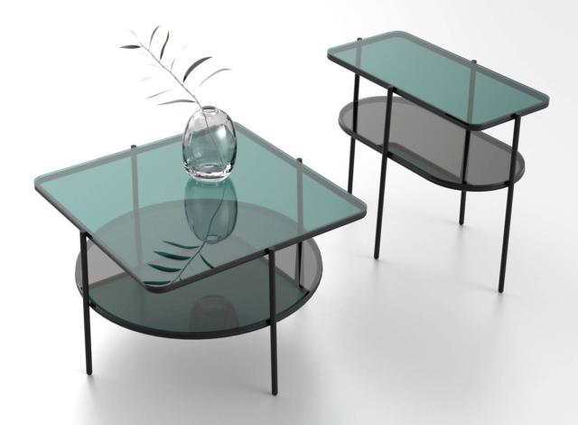 Puro di Calligaris, design E-ggs Studio, è il tavolino con il doppio piano in vetro grigio, verde o blu sorretto dalle sottili gambe in metallo. Misura L 30 x P 65 x H 50 cm e L 65 x P 65 x H 38 cm. www.calligaris.it Puro di Calligaris, design E-ggs Studio, è il tavolino con il doppio piano in vetro grigio, verde o blu sorretto dalle sottili gambe in metallo. Misura L 30 x P 65 x H 50 cm e L 65 x P 65 x H 38 cm. www.calligaris.it