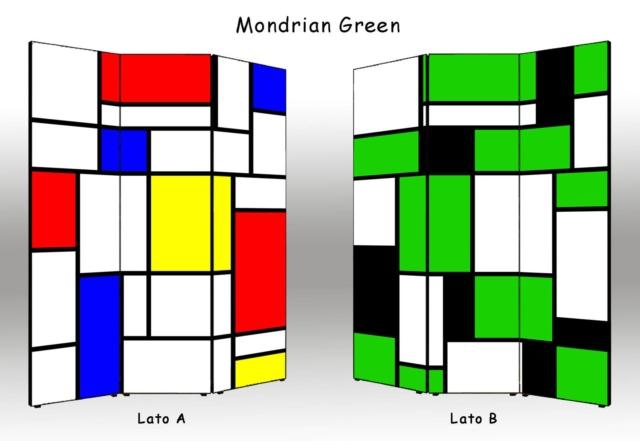 paravento Spidersell Italia, Mondrian Green paravento Spidersell Italia, Mondrian Green