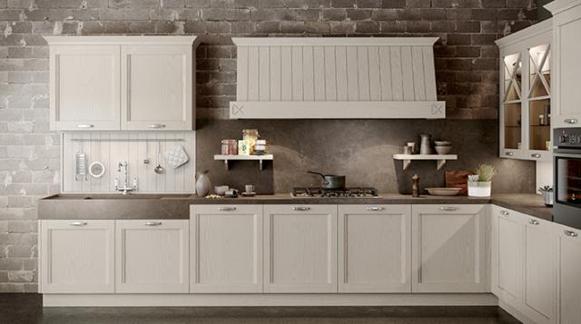 cucina Frida di Arredo3 dotata di piano di lavoro e lavello integrato in Okite® cucina Frida di Arredo3 dotata di piano di lavoro e lavello integrato in Okite®