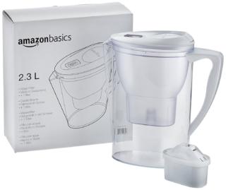 Caraffa filtrante con volume totale di 2.3 L e volume di acqua filtrata di 1.4 L. Questo prodotto AmazonBasics è caratterizzato dal design trasparente con dettagli bianca; progettata per poter essere riposta nella porta del frigorifero. Riduce efficacemente cloro, calcare e altre impurità dell'acqua; ideale per le acque dure. L'indicatore elettronico di sostituzione del filtro segnala quando la cartuccia necessita di essere cambiata (ogni 30 giorni). Coperchio ribaltabile per riempimento facile dal lavandino; manico ergonomico per versare comodamente l'acqua; compatibile con lavastoviglie fino a 50 °C (senza coperchio). Prezzo: 18,81 euro. www.amazon.it Caraffa filtrante con volume totale di 2.3 L e volume di acqua filtrata di 1.4 L. Questo prodotto AmazonBasics è caratterizzato dal design trasparente con dettagli bianca; progettata per poter essere riposta nella porta del frigorifero. Riduce efficacemente cloro, calcare e altre impurità dell'acqua; ideale per le acque dure. L'indicatore elettronico di sostituzione del filtro segnala quando la cartuccia necessita di essere cambiata (ogni 30 giorni). Coperchio ribaltabile per riempimento facile dal lavandino; manico ergonomico per versare comodamente l'acqua; compatibile con lavastoviglie fino a 50 °C (senza coperchio). Prezzo: 18,81 euro. www.amazon.it