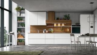 cucina separata Infinity Diagonal di Stosa Cucine in Pet bianco opaco cucina separata Infinity Diagonal di Stosa Cucine in Pet bianco opaco