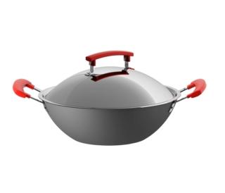 Wok con coperchio Identisk di Ikea in alluminio e rivestimento antiaderente Wok con coperchio Identisk di Ikea in alluminio e rivestimento antiaderente