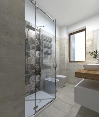 BAGNO DOCCIA CON CEMENTINE BAGNO DOCCIA CON CEMENTINE