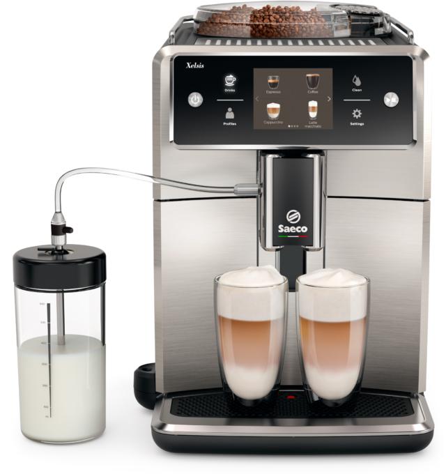 macchina per il caffè, selezione 15 bevande, con inclinazione ergonomica di Saeco Xelsis macchina per il caffè, selezione 15 bevande, con inclinazione ergonomica di Saeco Xelsis