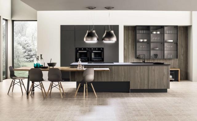 arrex PRIMAVERA cucina con frigo incassato arrex PRIMAVERA cucina con frigo incassato
