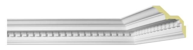 Decori in polistirolo: la cornice da soffitto (C3005) è sagomata per raccordare alla perfezione una superficieorizzontale e una verticale. Decori in polistirolo: la cornice da soffitto (C3005) è sagomata per raccordare alla perfezione una superficieorizzontale e una verticale.