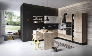 cucina in struttura antracite e rovere Marilyn di Mercatone Uno cucina in struttura antracite e rovere Marilyn di Mercatone Uno
