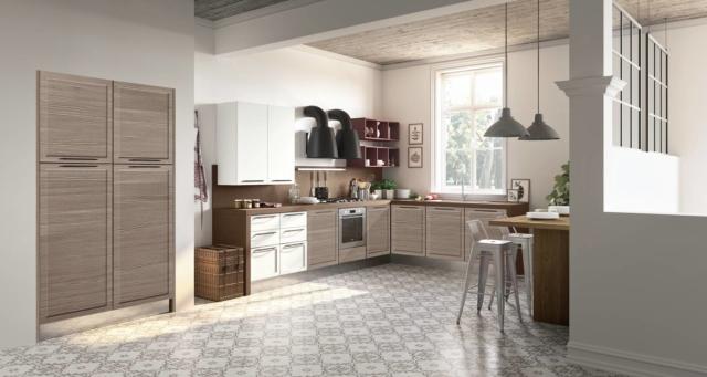 cucina con cappa in metallo nero Zoe di Mercatone Uno cucina con cappa in metallo nero Zoe di Mercatone Uno