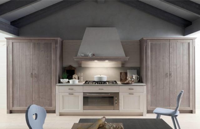 cucina con maxicappa a camino Tabià di Scandola Mobili cucina con maxicappa a camino Tabià di Scandola Mobili