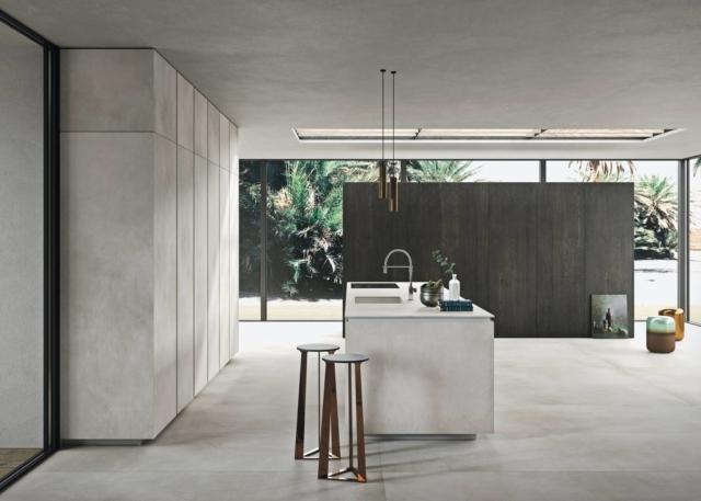 cucina snaidero Way ceramica calce grigio con armadi cucina colonna cucina snaidero Way ceramica calce grigio con armadi cucina colonna