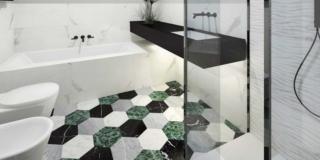 Bagno: in 6,5 mq, via libera ai decori. Progetto in 3D