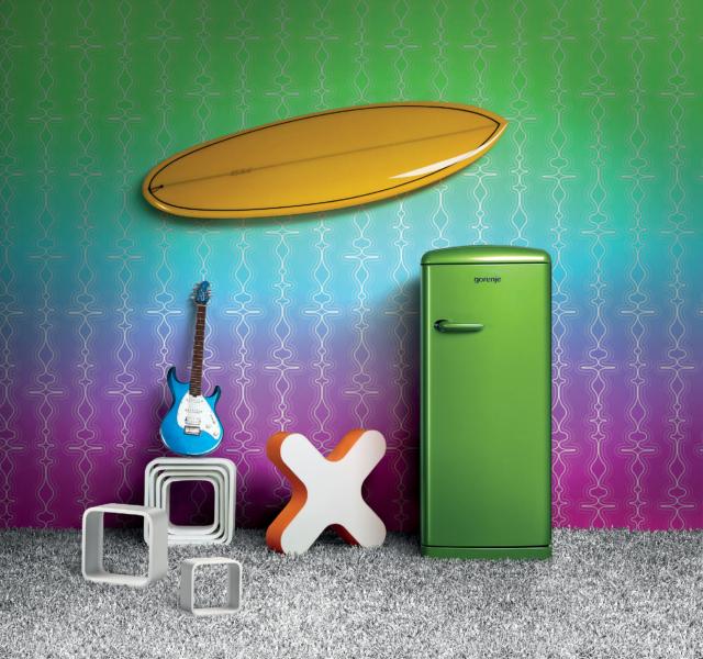 frigorifero verde della collezione Nostalgie Gorenje frigorifero verde della collezione Nostalgie Gorenje
