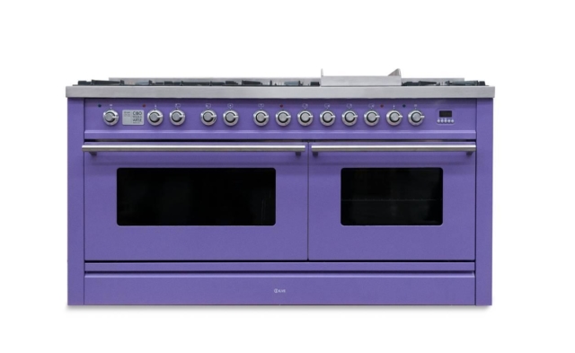 blocco cottura Professional Plus 150 Ilve nel colore “Ultra Violet” blocco cottura Professional Plus 150 Ilve nel colore “Ultra Violet”
