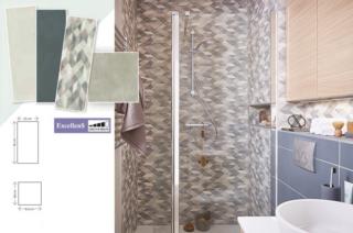 RIV. ATELIER
€ 24,90/m2  Ref. 81253688/81253689/ 81253690
Dim.: 25x76 cm. Materiale: monocottura pasta bianca.Per rivestimento. Sp.: 10 mm. Bordo: dritto. Confezione da 1,14 m2. https://www.leroymerlin.it/ricerca?q=atelier&activeFilter=CategoryName%3DRivestimenti%20bagno&page=1
PAV. EMOTION
€ 12,90/m2 Ref. 36153852. Dim.: 60x60. Materiale: gres porcellanato. Per pavimento/rivestimento. Sp: 9,5 mm. Bordo: rettificato. *PEI: 4. Confezione da 1,8 m2. https://www.leroymerlin.it/ricerca?q=emotion&activeFilter=CategoryName%3DPavimenti%20per%20interni&page=1 RIV. ATELIER
€ 24,90/m2  Ref. 81253688/81253689/ 81253690
Dim.: 25x76 cm. Materiale: monocottura pasta bianca.Per rivestimento. Sp.: 10 mm. Bordo: dritto. Confezione da 1,14 m2. https://www.leroymerlin.it/ricerca?q=atelier&activeFilter=CategoryName%3DRivestimenti%20bagno&page=1
PAV. EMOTION
€ 12,90/m2 Ref. 36153852. Dim.: 60x60. Materiale: gres porcellanato. Per pavimento/rivestimento. Sp: 9,5 mm. Bordo: rettificato. *PEI: 4. Confezione da 1,8 m2. https://www.leroymerlin.it/ricerca?q=emotion&activeFilter=CategoryName%3DPavimenti%20per%20interni&page=1