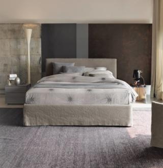 letto matrimoniale piccolo Notturno Shabby Chic di Flou con testata imbottita sfoderabile letto matrimoniale piccolo Notturno Shabby Chic di Flou con testata imbottita sfoderabile