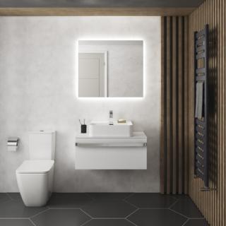 specchio rettangolare della collezione Strada II di Ideal Standard con luce a led specchio rettangolare della collezione Strada II di Ideal Standard con luce a led
