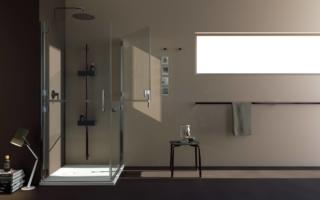 Collezione HUG ponte giulio (Piatto doccia in pietra acrilica e Box doccia con ante sdoppiate 90x90 cm. con maniglia di sicurezza verticale con contenitori in ABS regolabili in altezza Collezione HUG ponte giulio (Piatto doccia in pietra acrilica e Box doccia con ante sdoppiate 90x90 cm. con maniglia di sicurezza verticale con contenitori in ABS regolabili in altezza