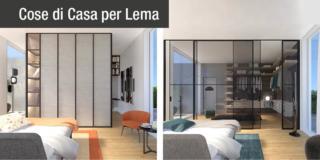 Armadio o cabina? Due progetti in 3D per la camera da letto