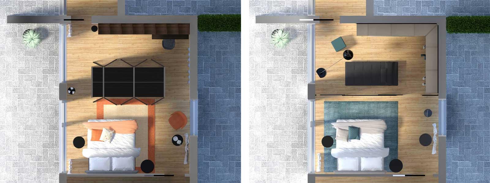 Armadio o cabina? due progetti in 3d per la camera da letto cose ... Cabina armadio triangolare