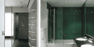 Trasparenza e sicurezza per il bagno, con il vetro invisibile e brillante Luxclear Protect di AGC Flat Glass