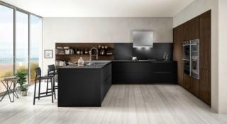 cucina nera total black Zetasei di Arredo3 cucina nera total black Zetasei di Arredo3