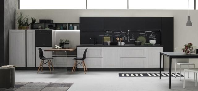 cucina Eva di Arrex con i pensili Loft Soft e altri dettagli neri black cucina Eva di Arrex con i pensili Loft Soft e altri dettagli neri black