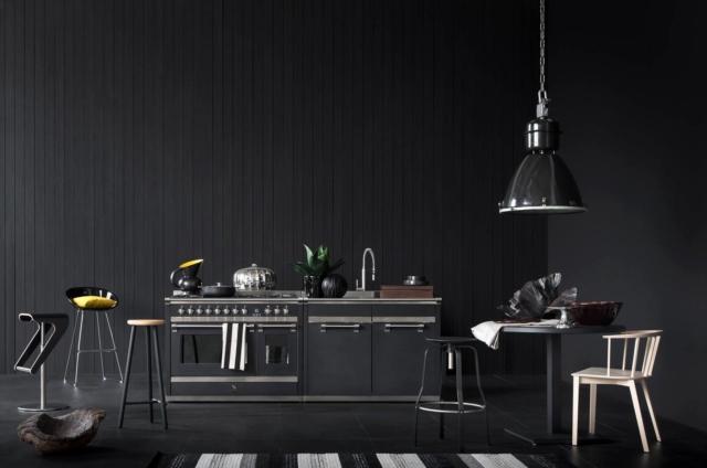 cucina nera total black Ascot di Steel cucina nera total black Ascot di Steel