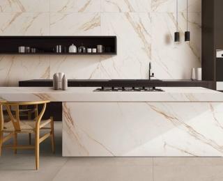 Piastrelle cucina Abk Sensi Calacatta Gold Lux gres porcellanato Piastrelle cucina Abk Sensi Calacatta Gold Lux gres porcellanato