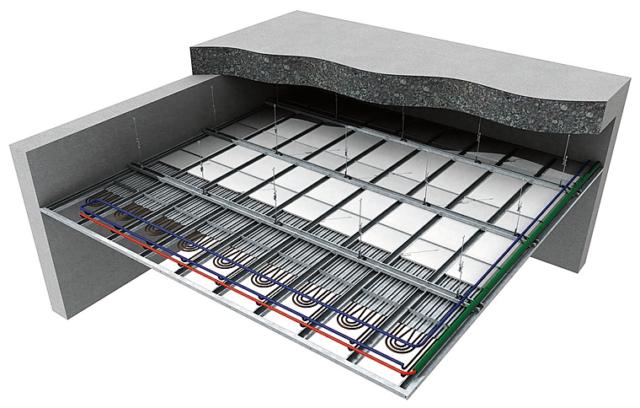 Sistema a soffitto CD-4 di Chemidro by Wavin per riscaldamento ad acqua Sistema a soffitto CD-4 di Chemidro by Wavin per riscaldamento ad acqua