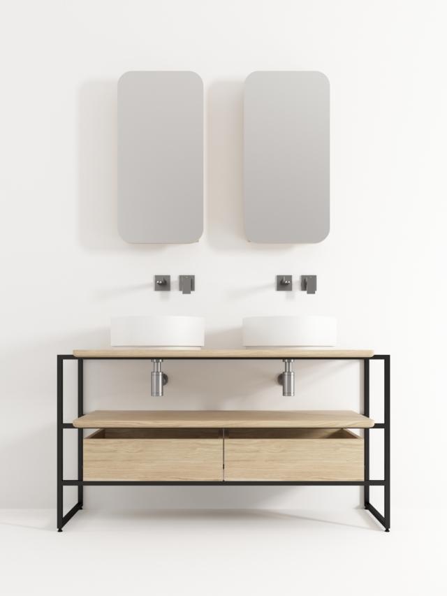 mobile lavabo naked di Idistudio in quercia naturale mobile lavabo naked di Idistudio in quercia naturale