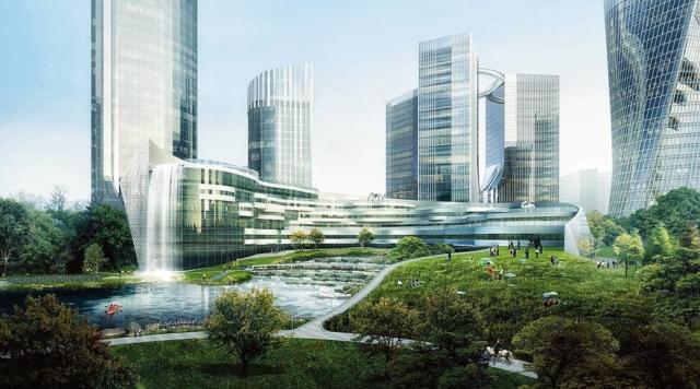 Progetto CMR Big Data Valley, giardino sul tetto in Cina Progetto CMR Big Data Valley, giardino sul tetto in Cina