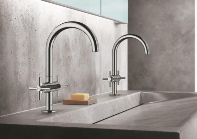 rubinetto monocomando monoforo Atrio di Grohe con bocca girevole e finitura cromata rubinetto monocomando monoforo Atrio di Grohe con bocca girevole e finitura cromata