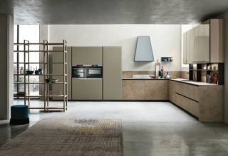 Cucina Alliant di Stosa in laminato hpl e cappa a camino Cucina Alliant di Stosa in laminato hpl e cappa a camino