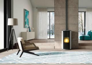 stufa pellet EdilKamin Evia con doppia porta stufa pellet EdilKamin Evia con doppia porta