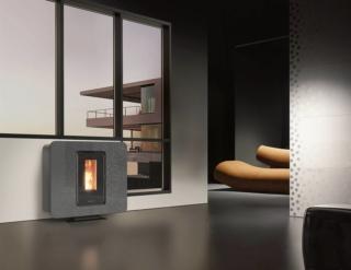 stufa pellet Thermorossi Slimquadro 9 con multiway air system stufa pellet Thermorossi Slimquadro 9 con multiway air system