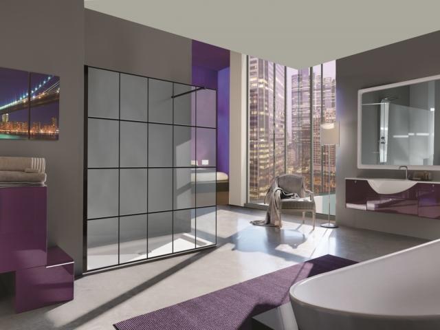 docce Walk-In di Samo disponibili con finiture in alluminio cromo e nero opaco docce Walk-In di Samo disponibili con finiture in alluminio cromo e nero opaco