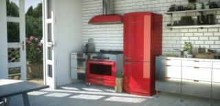 frigorifero combinato Retrò BOCB740/R di Bompani con soluzione antibatterica per pareti interne e guarnizioni frigorifero combinato Retrò BOCB740/R di Bompani con soluzione antibatterica per pareti interne e guarnizioni