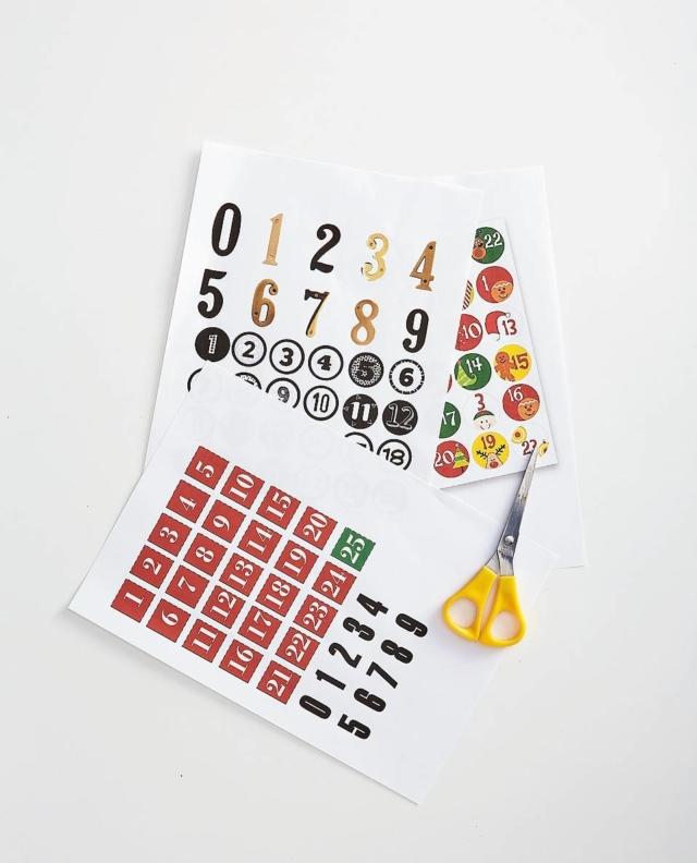 numerini per calendario dell'Avvento fai da te numerini per calendario dell'Avvento fai da te