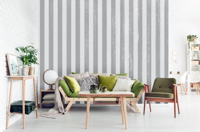 carta da parati a righe di Mela P è una decorazione murale realizzata con carta da parati vinilica effetto tela, stampata con tecnologie digitali Eco-friendly carta da parati a righe di Mela P è una decorazione murale realizzata con carta da parati vinilica effetto tela, stampata con tecnologie digitali Eco-friendly