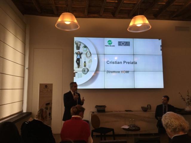Cristian Preiata, direttore Homi, alla presentazione dell'edizione di HOMI 2019 presso CASALAGO a Milano, in Via San Tomaso. Cristian Preiata, direttore Homi, alla presentazione dell'edizione di HOMI 2019 presso CASALAGO a Milano, in Via San Tomaso.