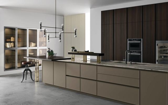 cucina con penisola in marmo sequoia SoHo di Doimo Cucine cucina con penisola in marmo sequoia SoHo di Doimo Cucine