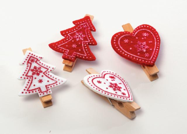 mollettine natalizie decorate euronova, perfette per il Calendario dell'Avvento fai da te mollettine natalizie decorate euronova, perfette per il Calendario dell'Avvento fai da te