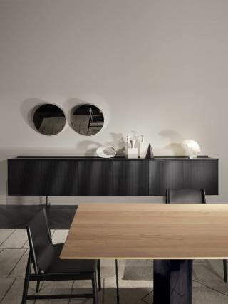 madia legno Modern Millerighe Caneté porro madia legno Modern Millerighe Caneté porro