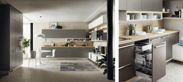 cucina e living integrati Foodshelf di Scavolini cucina e living integrati Foodshelf di Scavolini