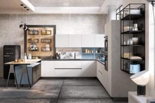 cucina moderna con ante, cavalletti e pensili in ferro Carmen collezione Top Lops di Lops cucina moderna con ante, cavalletti e pensili in ferro Carmen collezione Top Lops di Lops