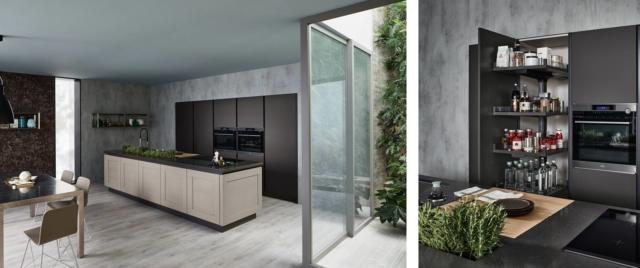 cucina con isola centrale e carrelli estraibili Dialogo & Oyster di Veneta Cucine cucina con isola centrale e carrelli estraibili Dialogo & Oyster di Veneta Cucine