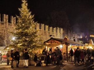 bancarella con albero di natale mercatino di trento terzo avvento bancarella con albero di natale mercatino di trento terzo avvento